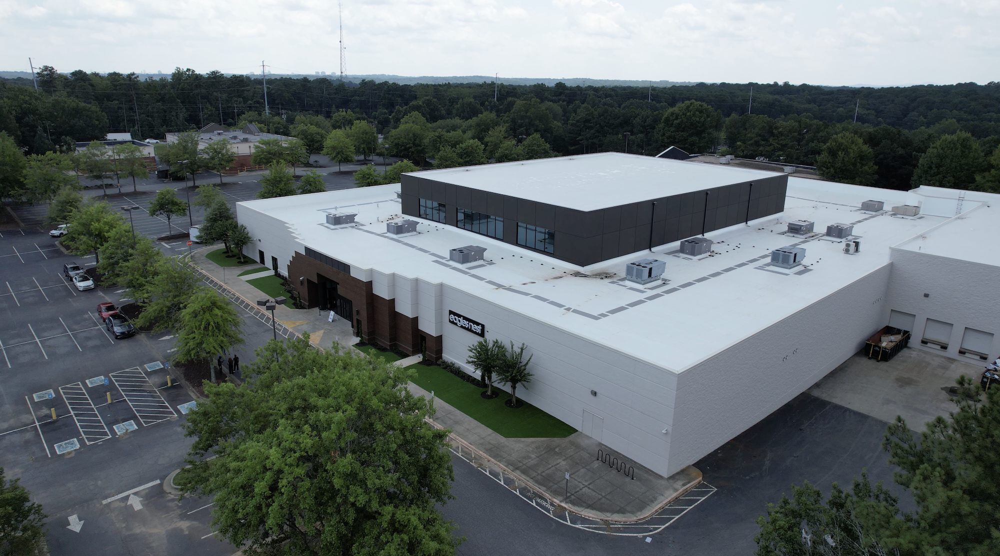 Aerial view of the new Eagles Nest Church campus on sixteen acres